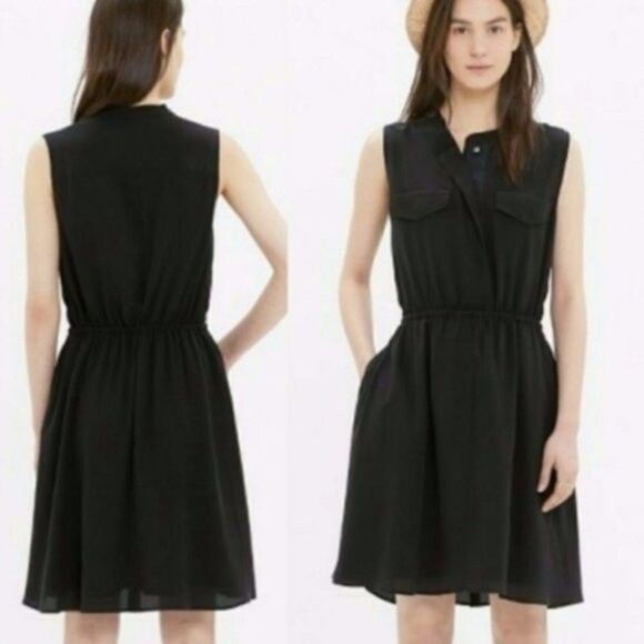 MADEWELL Journey Silk Shirt Dress NWT - Picture 7 of 9